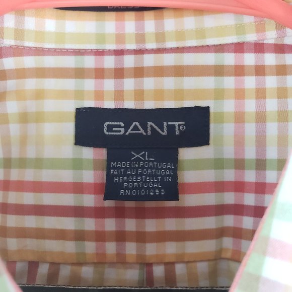 Gant cotton Multi color Button Up Mens Shirt Adult XL - Picture 3 of 5